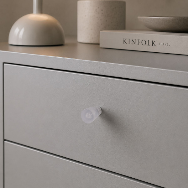 Bouton de meuble TIRETTE, nylon transparent Ø18 mm | Contemporain