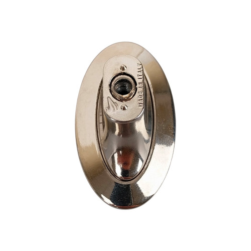 Bouton de meuble STARK, Nickel brillant & céramique noire | Classique chic