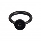 Bouton de meuble ANNEAU, Zamak noir satiné | Rustique