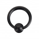 Bouton de meuble ANNEAU, Zamak noir satiné | Rustique
