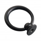 Bouton de meuble ANNEAU, Zamak noir satiné | Rustique