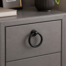 Bouton de meuble ANNEAU, Zamak noir satiné | Rustique