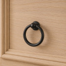Bouton de meuble ANNEAU, Zamak noir satiné | Rustique