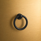 Bouton de meuble ANNEAU, Zamak noir satiné | Rustique