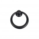 Bouton de meuble ANNEAU, Zamak noir satiné | Rustique