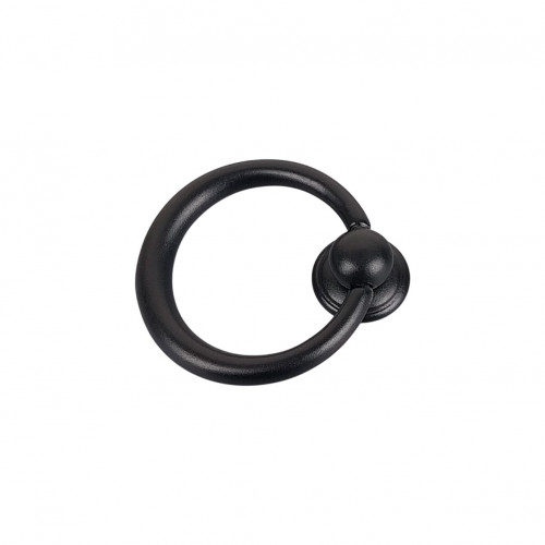 Bouton de meuble ANNEAU, Zamak noir satiné | Rustique