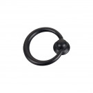 Bouton de meuble ANNEAU, Zamak noir satiné | Rustique