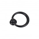Bouton de meuble ANNEAU, Zamak noir satiné | Rustique