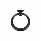 Bouton de meuble ANNEAU, Zamak noir satiné | Rustique