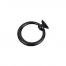 Bouton de meuble ANNEAU, Zamak noir satiné | Rustique