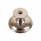 Bouton de meuble MAO, Nickel brillant & céramique blanche | Classique chic