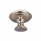 Bouton de meuble MAO, Nickel brillant & céramique blanche | Classique chic