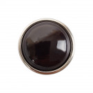 Bouton de meuble MAO, Nickel brillant & céramique noire | Classique chic