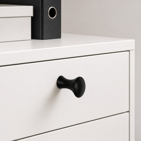 Bouton de meuble TABOURET, Laiton noir mat | Contemporain