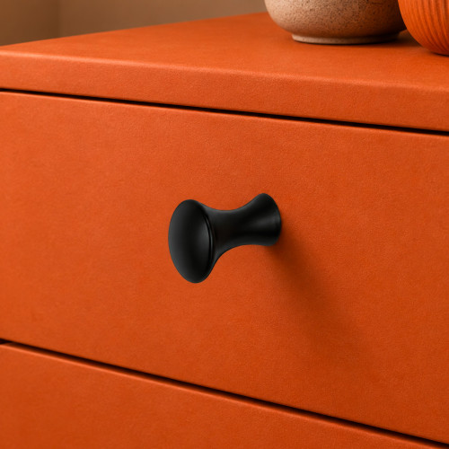 Bouton de meuble TABOURET, Laiton noir mat | Contemporain
