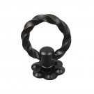 Bouton de meuble ANNEAU, Fer noir | Rustique