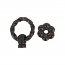 Bouton de meuble ANNEAU, Fer noir | Rustique