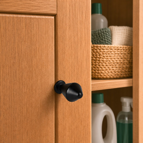 Bouton de meuble CONIQUE, Laiton noir mat | Contemporain