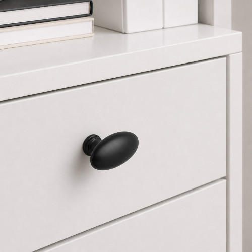 Bouton de meuble COMETE, Zamak noir satiné | Contemporain