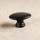 Bouton de meuble COMETE, Zamak noir satiné | Contemporain