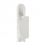 2 poignées de porte à cylindre BALTIC, palière côté extérieur, Aluminium blanc entraxe 195 mm