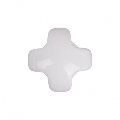 Bouton de meuble CROIX, Zamak blanc 29x35 mm | Contemporain