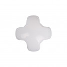 Bouton de meuble CROIX, Zamak blanc 29x35 mm | Contemporain