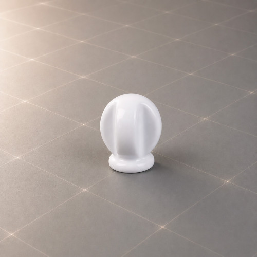 Bouton de meuble CROIX, Zamak blanc 29x35 mm | Contemporain