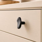 Bouton de meuble FOLD, Métal noir 39x23 mm | Contemporain