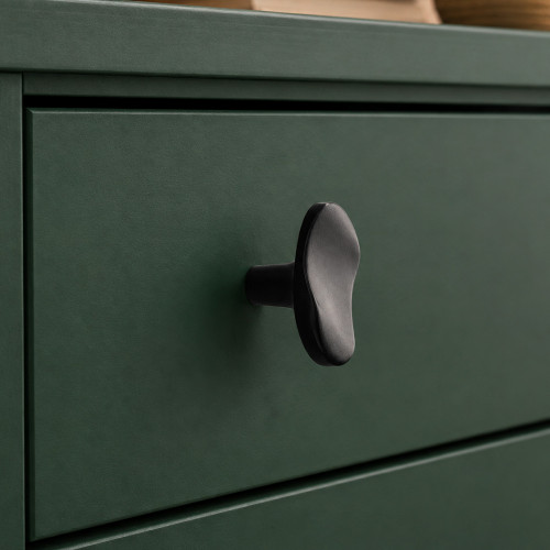 Bouton de meuble FOLD, Métal noir 39x23 mm | Contemporain