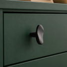 Bouton de meuble FOLD, Métal noir 39x23 mm | Contemporain