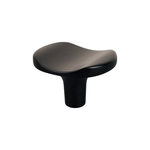 Bouton de meuble FOLD, Métal noir 39x23 mm | Contemporain