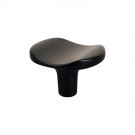 Bouton de meuble FOLD, Métal noir 39x23 mm | Contemporain