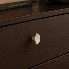 Bouton de meuble HEXAT, Métal nickel mat Ø30 mm | Contemporain