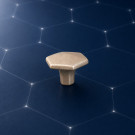 Bouton de meuble HEXAT, Métal nickel mat Ø30 mm | Contemporain