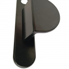 2 poignées de porte à cylindre BALTIC, palière côté extérieur, Aluminium noir entraxe 195 mm