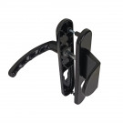 2 poignées de porte à cylindre BALTIC, palière côté extérieur, Aluminium noir entraxe 195 mm