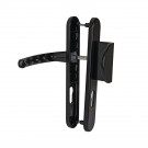 2 poignées de porte à cylindre BALTIC, palière côté extérieur, Aluminium noir entraxe 195 mm