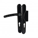 2 poignées de porte à cylindre BALTIC, palière côté extérieur, Aluminium noir entraxe 195 mm