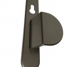 2 poignées de porte à cylindre BALTIC, palière côté extérieur, Aluminium gris inox entraxe 195 mm