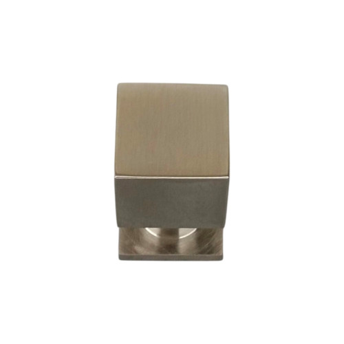 Bouton de meuble KUB, Métal nickel mat 20x20 mm | Contemporain