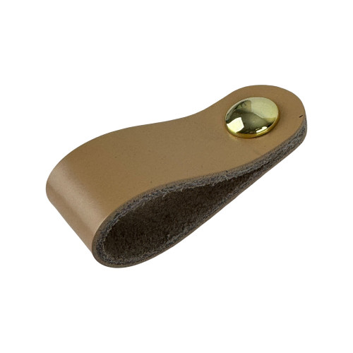 Bouton de meuble CORAL, Cuir beige| Industriel