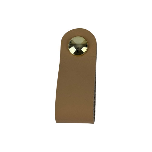 Bouton de meuble CORAL, Cuir beige| Industriel