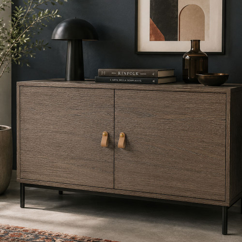 Bouton de meuble CORAL, Cuir beige| Industriel
