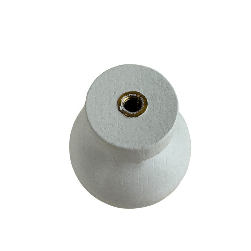 Bouton de meuble CONTEMPORAIN, bois laqué blanc Ø25 mm | Charme