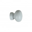 Bouton de meuble CONTEMPORAIN, bois laqué blanc Ø25 mm | Charme