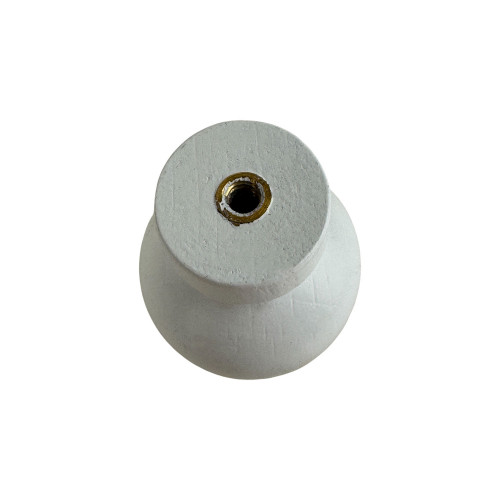 Bouton de meuble CONTEMPORAIN, bois laqué blanc Ø25 mm | Charme