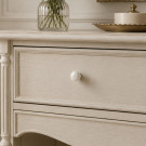 Bouton de meuble CONTEMPORAIN, bois laqué blanc Ø25 mm | Charme