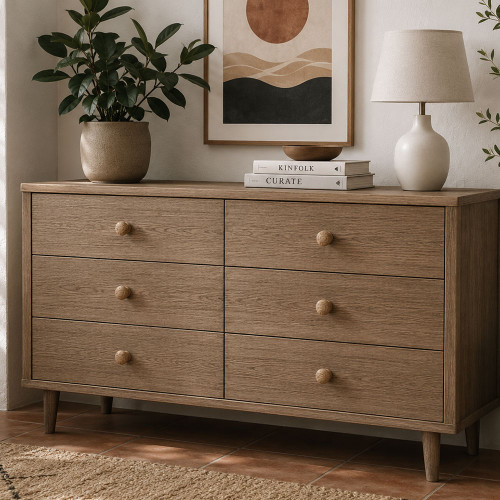 Bouton de meuble LYONNAIS, bois brut Ø30 mm | Cottage