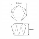 Bouton de meuble PREZIOSI, Nylon noir uni 33 mm | contemporain